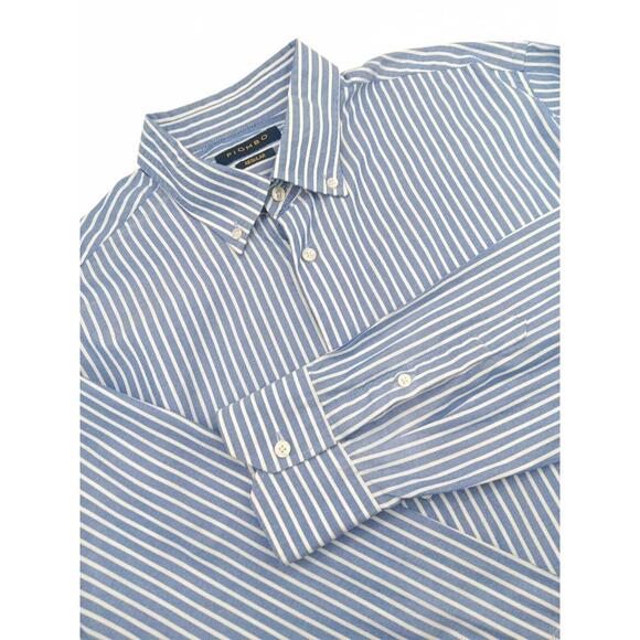 Piombo Other - 🇮🇹 Piombo Oxford Cotton 4 XL Button Down Blue Stripe NWT SEALED